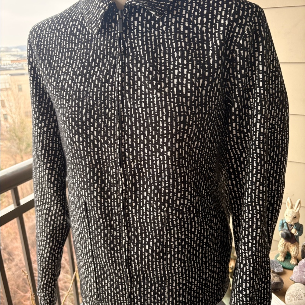 Top man Black and White Patterned Jacket